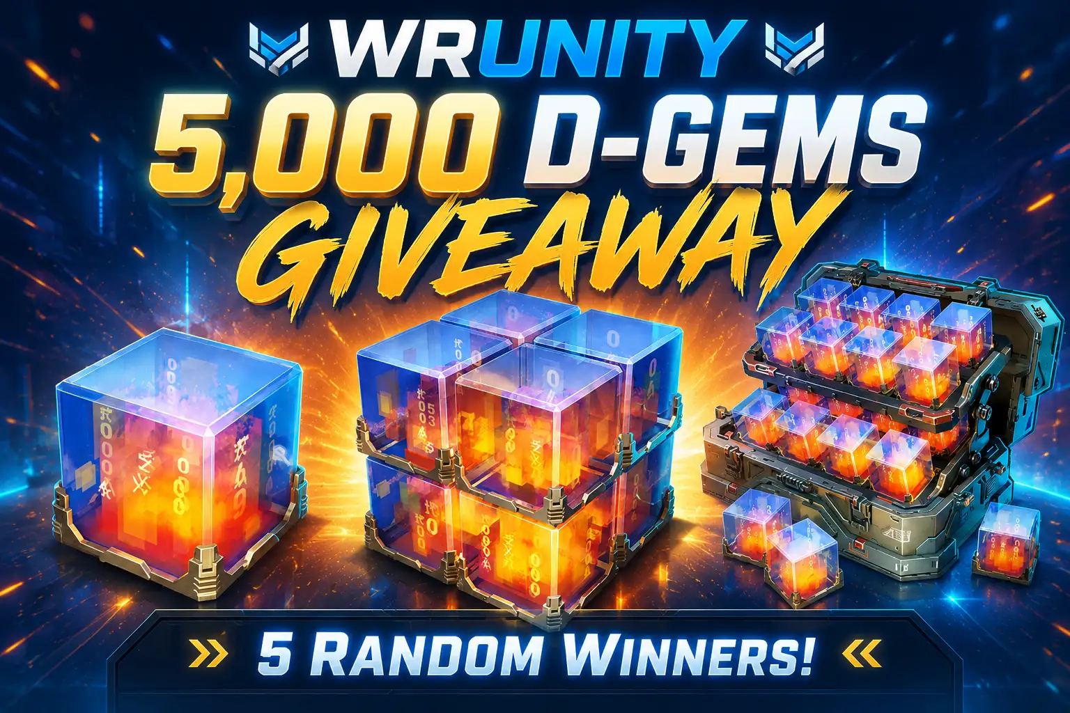 WRUnity 5,000 D-Gems Giveaway – 5 Random Winners! giveaway image